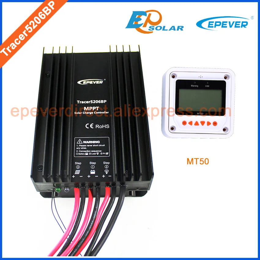 

20A MPPT Controller EPEVER EPsolar Battery charger 12V 24V system MT50 remote Meter Tracer5206BP 20amps solar controller