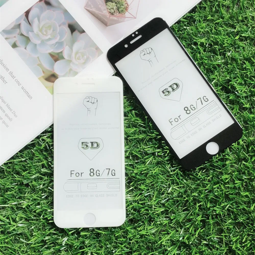 AYJ 5D закаленное стекло с краями для iphone 6 6s plus 8 x Защита экрана 7 полным покрытием