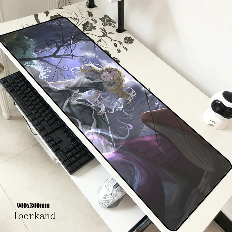 Коврик для мыши alice 900x300x3 мм коврик подставка запястья ноутбук компьютерный аниме