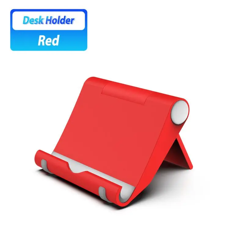 red Складной Настольный держатель для мобильного смартфона поддержка планшета Настольный держатель подставка для iPhone iPad samsung Note10 Xiaom MiPad 4 plus - Цвет: red