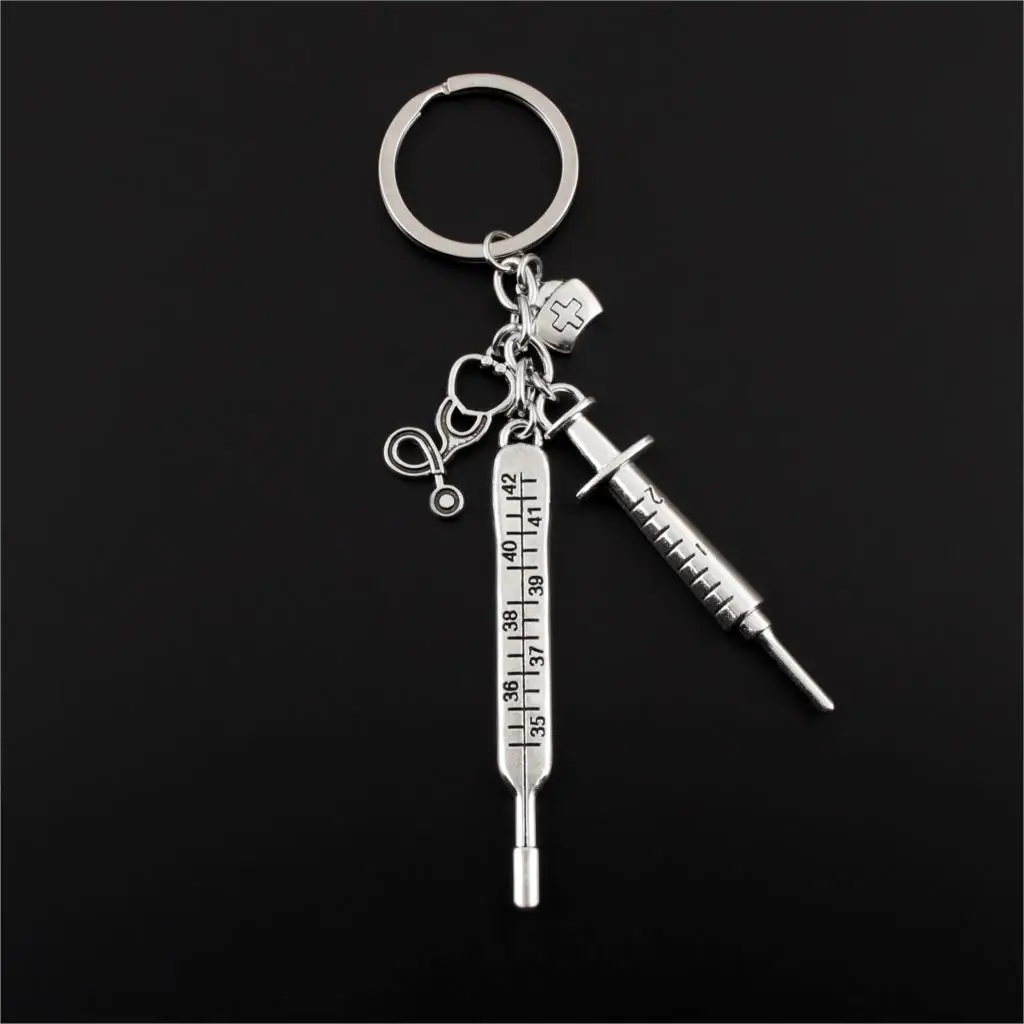 1 шт. брелок для медицинской модели медсестры шапочка игла шприц стетоскоп