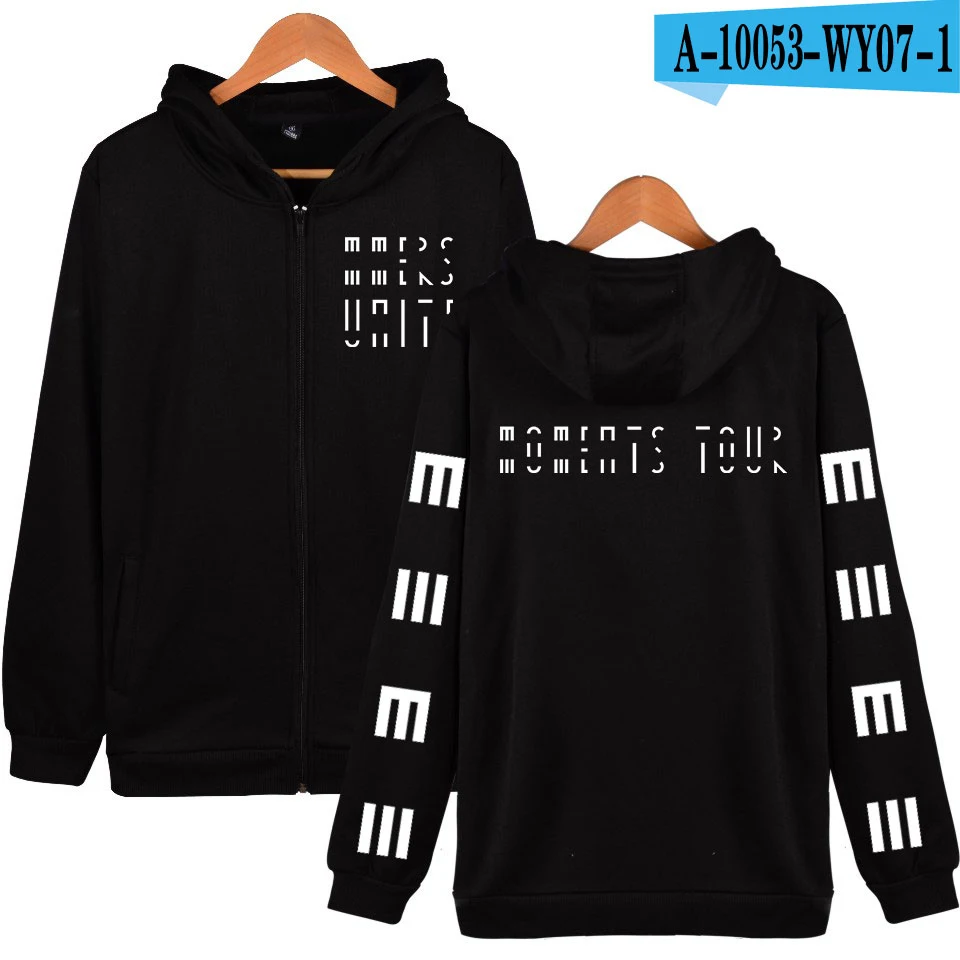 Marcus& Martinus новые ботинки из мягкой кожи на молнии толстовки Толстовка KPOP свободный и удобный на застежке-молнии, с геометрическим узором, Повседневное в стиле «хип-хоп» с молнией - Цвет: WY0701