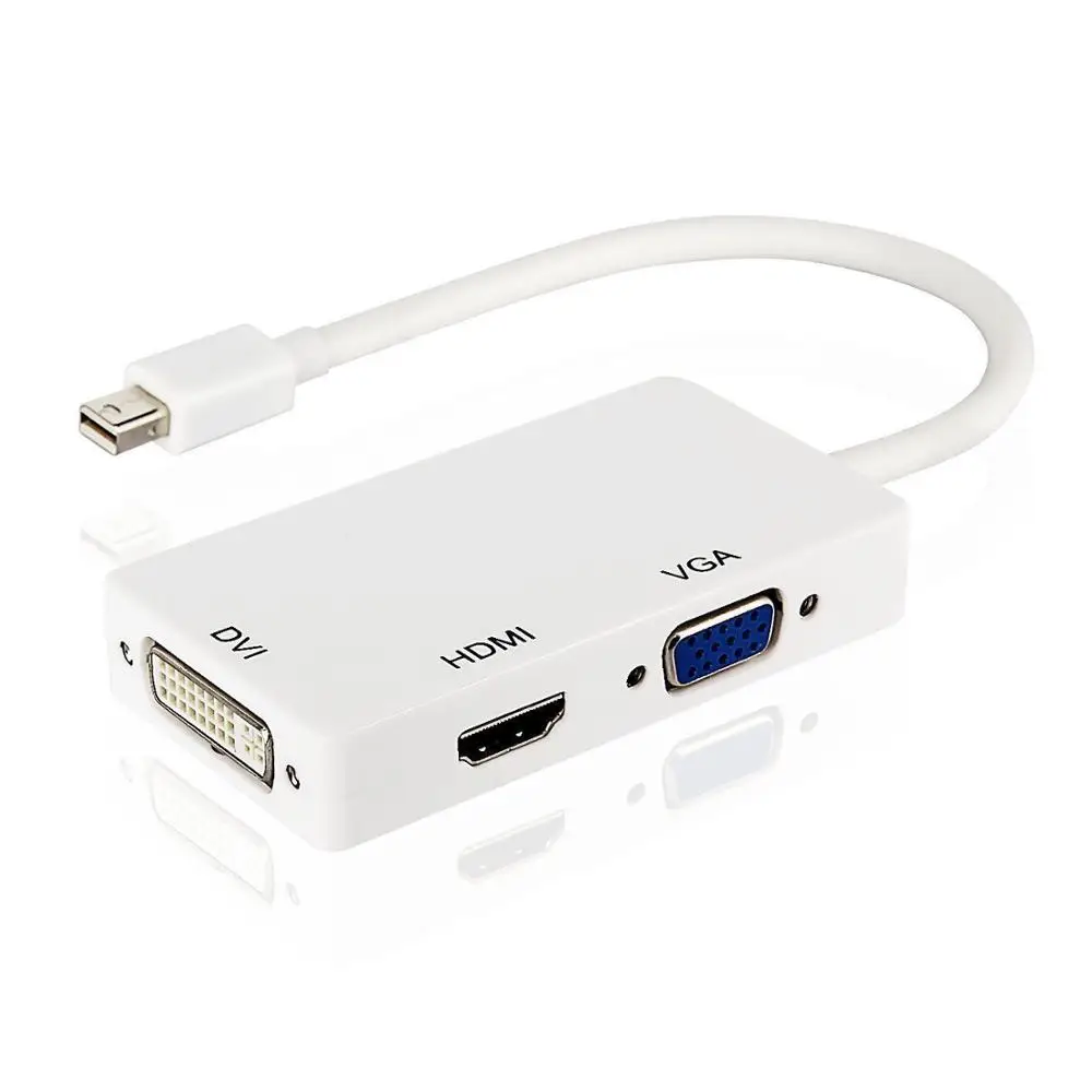 3 в 1 Mini displayport DP Thunderbolt-DVI адаптер HDMI VGA конвертер Кабель Для iMac Mac Pro Air Book |