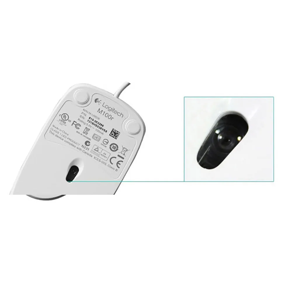 Мышь Logitech M100R Проводная оптическая эргономичная 1000 точек/дюйм для ПК Windows 719 #3 |