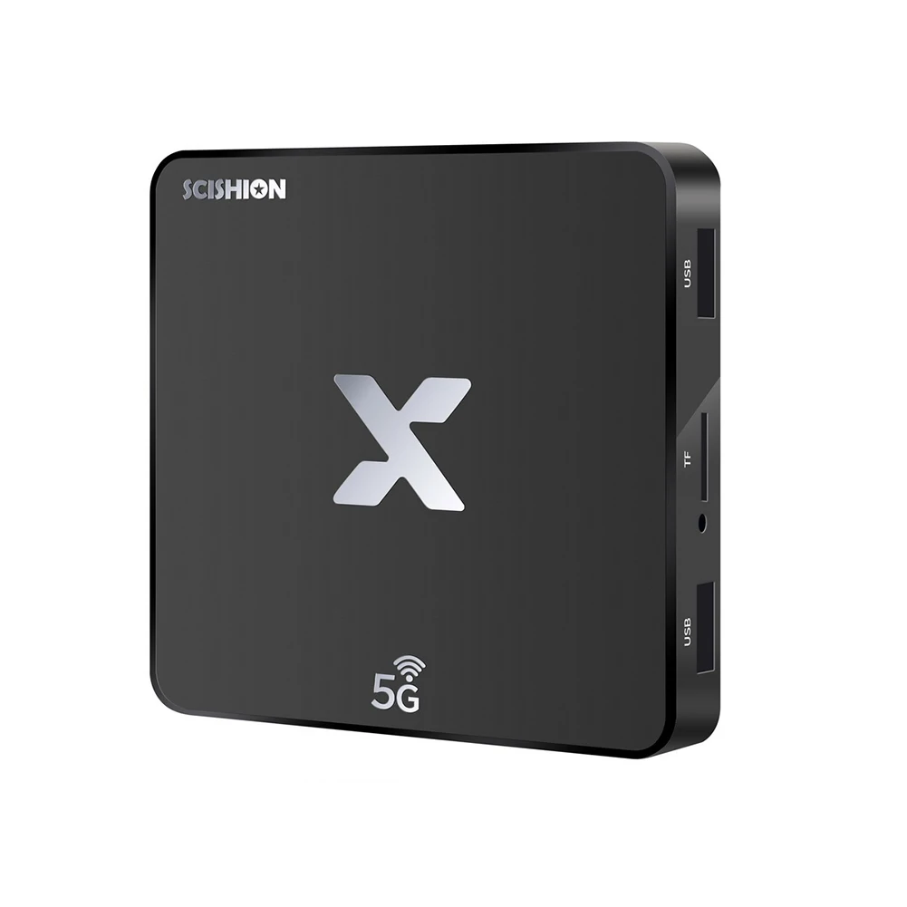 Модель X Android 8,1 Smart tv BOX 5G WiFi 100 Мбит/с Поддержка 2G 16G 4K медиаплеер четырехъядерный 2,4 ГГц WiFi телеприставка Android box