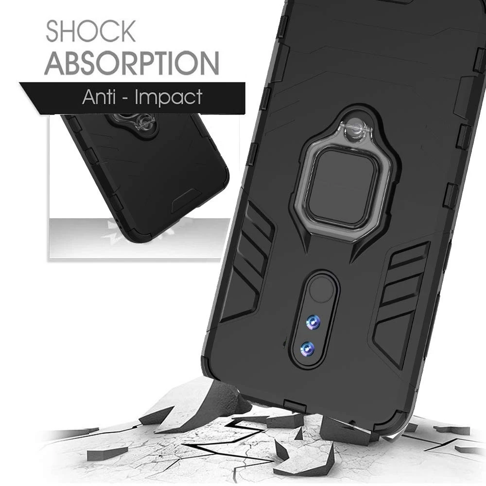 Чехол для OnePlus 7 Pro противоударный чехол с подставкой магнитный держатель кольца