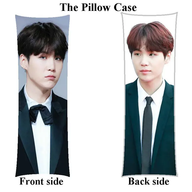 pillowcase Kpop мин Юн Ки СУГА девушка тело наволочка Bangtan мальчики j-hope rm длинный домашний чехол для подушки - Цвет: pillowcase