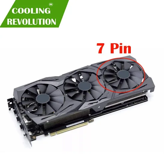 7 Pin Fan FDC10U12S9-C DC12V 0.45AMP FDC10H12S9C DC12V 0.35AMP видеокарта вентилятор охлаждения 87 мм для ASUS ROG STRIX RTX 2070 O8G GAMING - Цвет лезвия: 7 Pin Fan