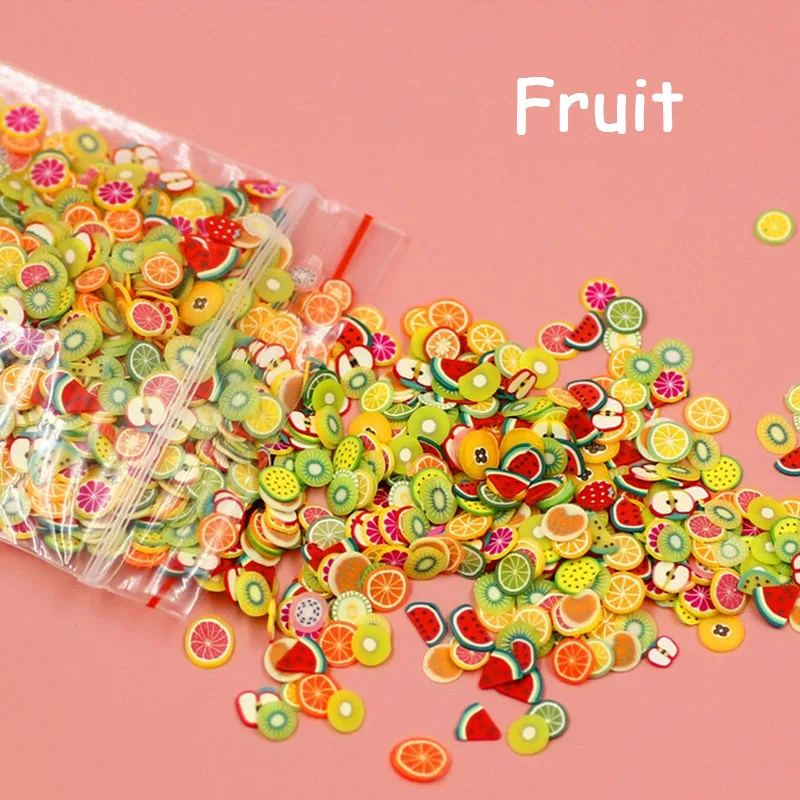 Fruit 1000 шт наклейки с фруктами и животными, клейкие аксессуары, модные, сделай сам, для наполнения ногтей, полимерная глина, милые декоративные наклейки, Креативные Игрушки для девочек - Цвет: Fruit