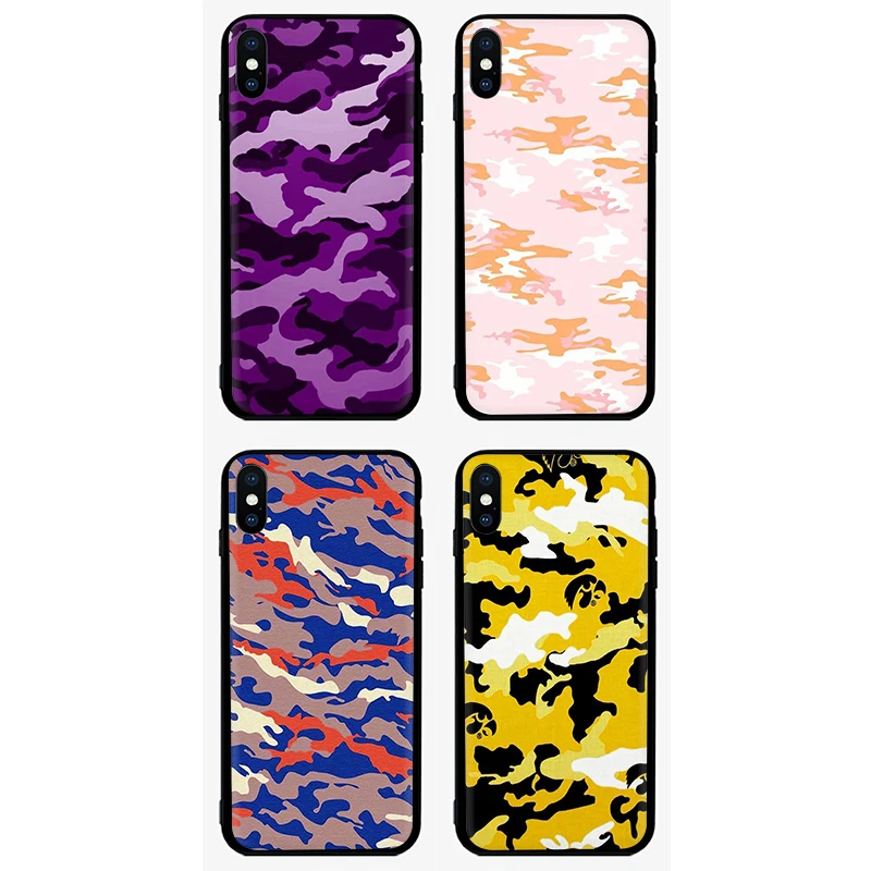 Камуфляжный защитный силиконовый чехол для iphone 5 5s SE 2020 6 6s 7 8 Plus X XR XS 11 12 Pro Max Mini |