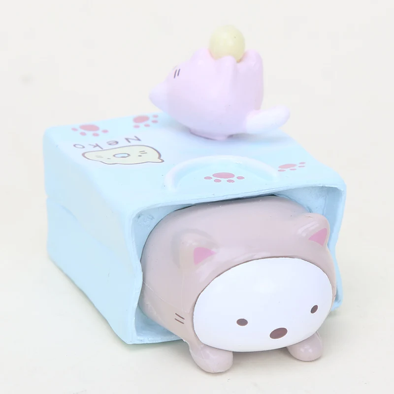 Милая серия Putitto Sumikkogurashi фигурка игрушки белый медведь кошка Пингвин ящерица животное мини-фигурка ПВХ игрушки для украшения чашки
