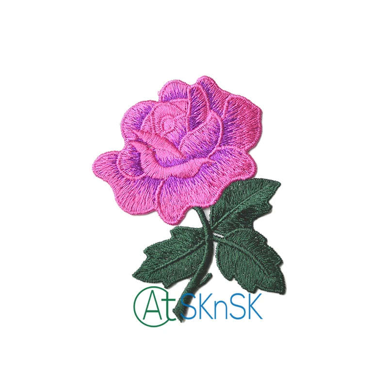 1 шт. Роза аппликация нашивка цветы вышитые шить железа на одежду сумки ручная