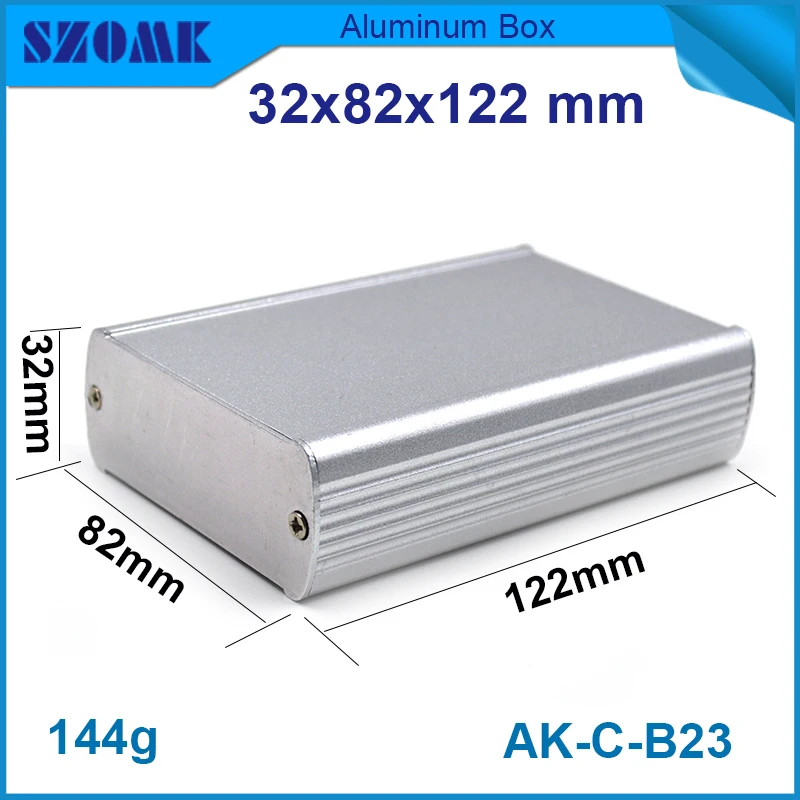 

box aluminum desktop enclosure 10pcs/lot IP54 housing smooth surface housing for GPS trackers and fit PCB 27x79 mm