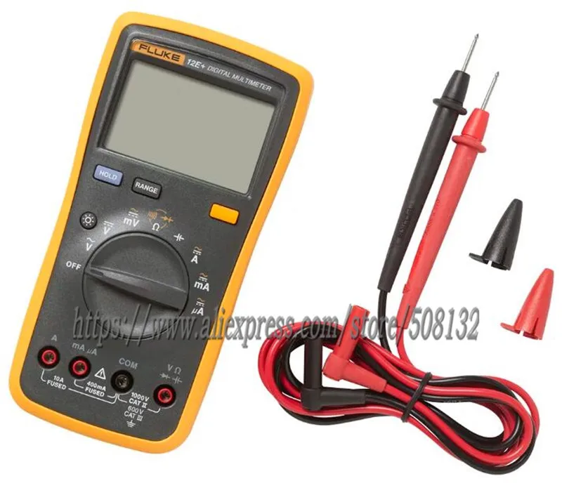 Fluke 12E + цифровой мультиметр AC/DC/Diode/R/C тестер напряжения тока с Ом емкость