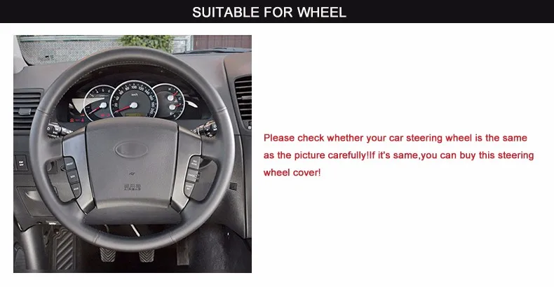 MEWANT для 2003 2004 2005 2006 2007 2008 2009 Kia Sorento черная искусственная кожа Чехлы рулевого колеса автомобиля аксессуары Запчасти