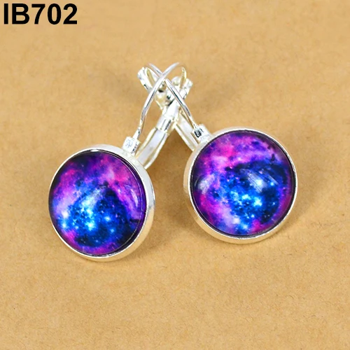 Серьги подвески Bluelans Ladies Galaxy Space с серебряным покрытием и французским рычагом|dangle