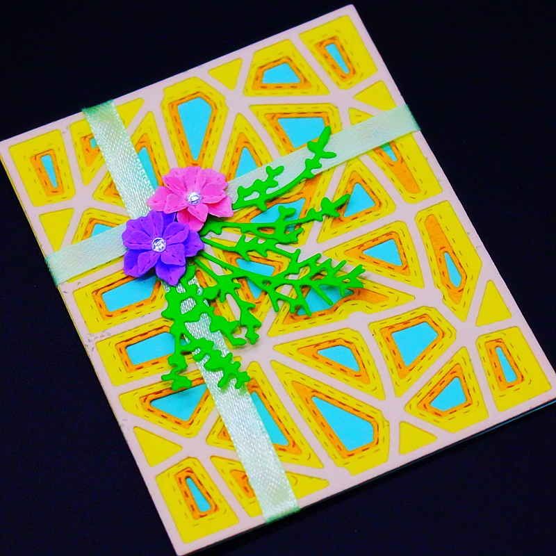 YINISE металлические режущие штампы для трафареты скрапбукинга задний план DIY