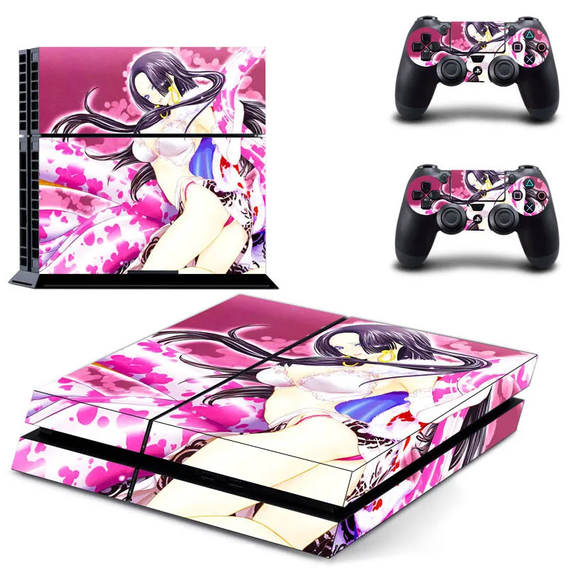 Сексуальная леди аниме милая девушка PS4 Кожа Наклейка для sony playstation 4 консоль и 2 контроллера кожи PS4 Наклейка виниловая