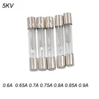 510 шт. 5 кв микроволновый предохранитель для духовки 6*40 мм 0,6 0,65 0,7 0,75 0,8 0,85 0.9A предохранитель со стеклянной трубкой 6x40 мм предохранитель высокого давления