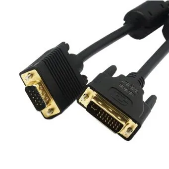 DVI I (24 + 5) к VGA D SUB 15PIN штырь кабель адаптера 0 3 м/1 5 м/3 м/5 м для демонстрации