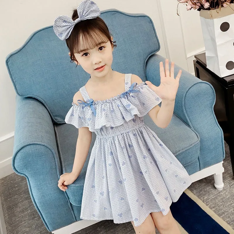 Коллекция 2019 года модное летнее платье для детей с цветочным принтом платья