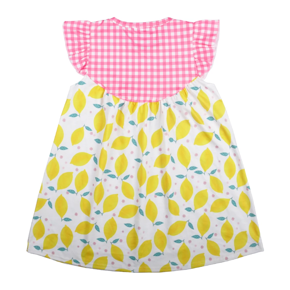 2019 Summer Cotton Dress For Kids Girl Sleeveless Child Lemon Princess Clothes LYQ903-669-HY | Детская одежда и обувь