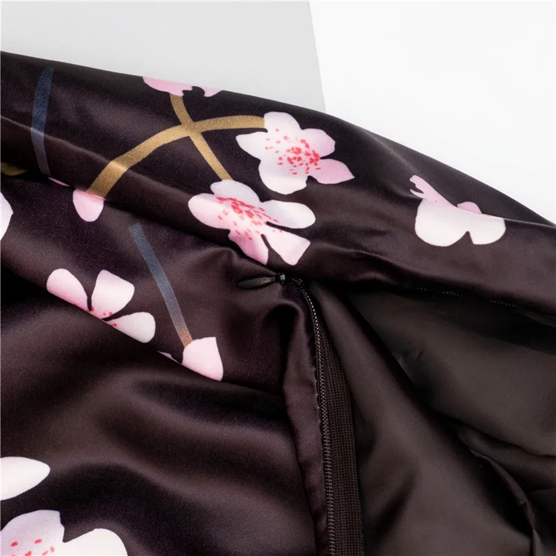 Colorfaith, новинка, атласная Женская юбка миди, Ретро стиль, для девушек, элегантная, модная, с цветочным принтом, плиссированная, с высокой талией, Saia SK906