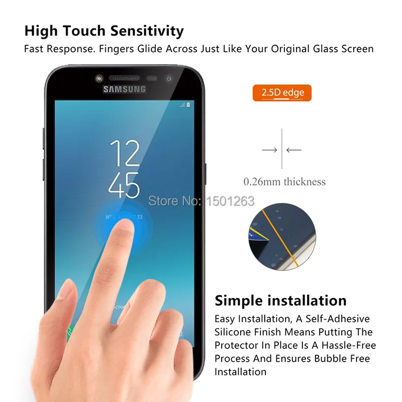 Для samsung Galaxy J2 Pro 2018 5 &quotПолное покрытие закаленное Стекло Экран протектор чехол