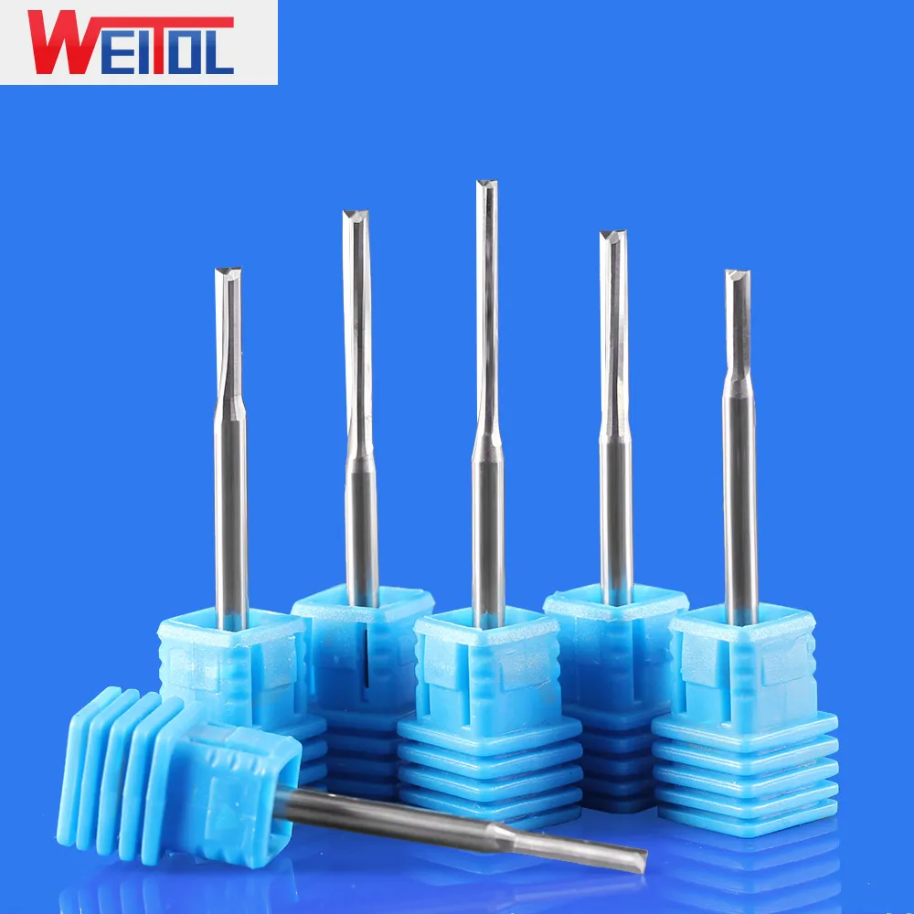 WeiTol 3 175 мм хвостовик двойные канавки прямые фрезы 2 биты CNC режущие