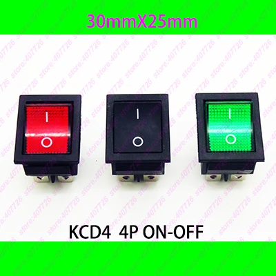 

60 шт. KCD4 4PIN ВКЛ-ВЫКЛ кулисный переключатель 30 мм * 25 мм с водонепроницаемой крышкой выключатель питания лодки переключатель с 220 В свет 16A
