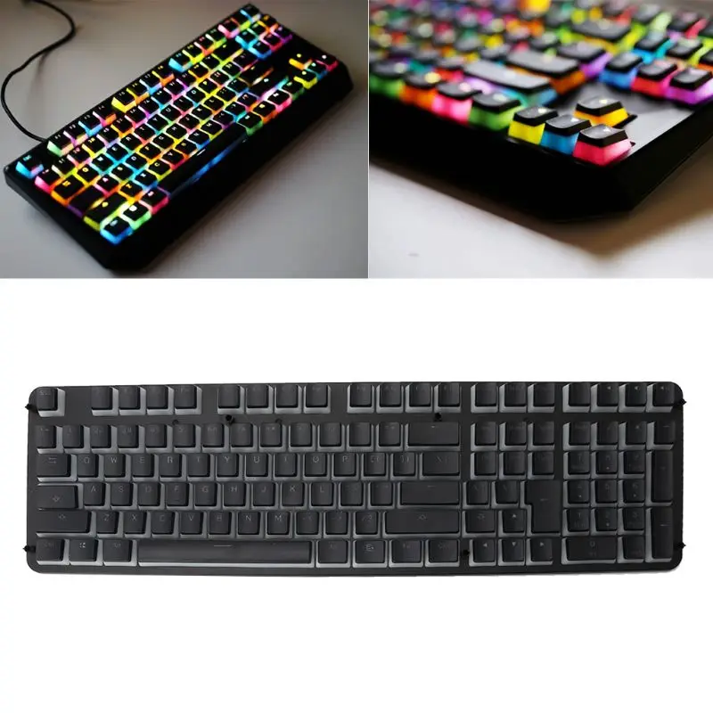 Rgb 110 Keycaps ANSI Layout Add ISO PBT Pudding Двойная кожа Milk Shot Keycap с подсветкой клавиатурой для