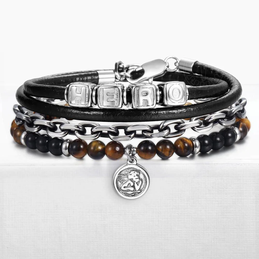 2 шт./компл. женский мужской очаровательный браслет натуральный камень с