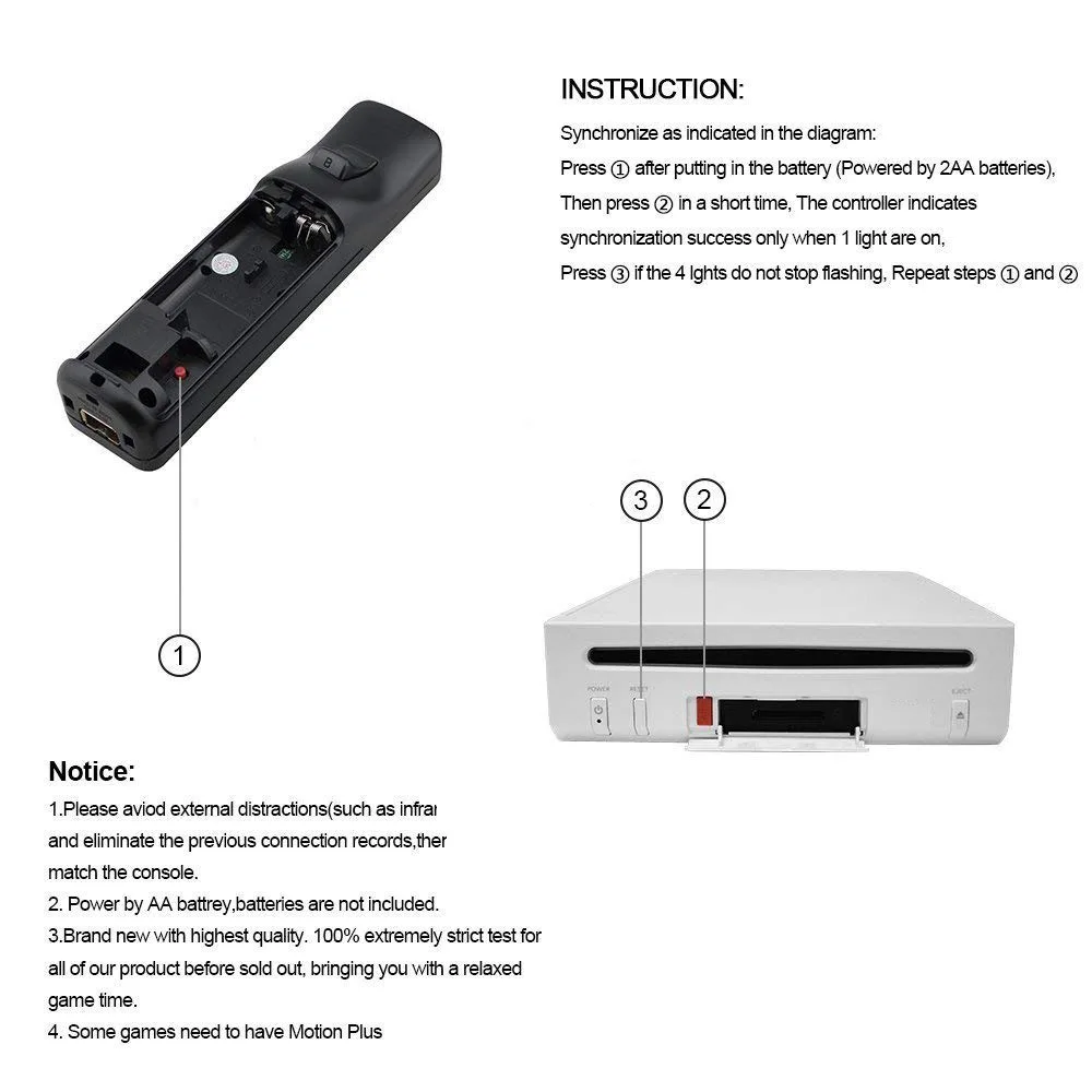 2 в 1 Беспроводной геймпад Для Nintendo Wii дистанционного пульта джойстик + Nunchuck с