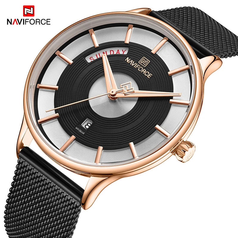 Новинка NAVIFORCE мужские часы лучший бренд класса люкс кварцевые мужские часы модные повседневные стальные сетчатые часы мужские s наручные часы Relogio Masculino
