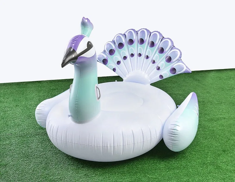 1 5 м Надувные плавательный бассейн гигантский Павлин Ride On Tube Плот плавание Matress