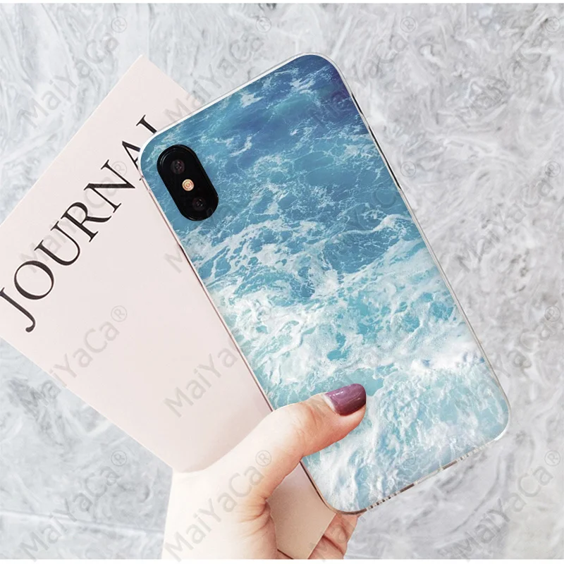 A7 Чехол MaiYaCa Blue sea DIY с красивыми рисунками для телефонов iPhone 7 7plus X XS MAX 6 6S 8 8Plus 5 5S XR - Цвет: A7