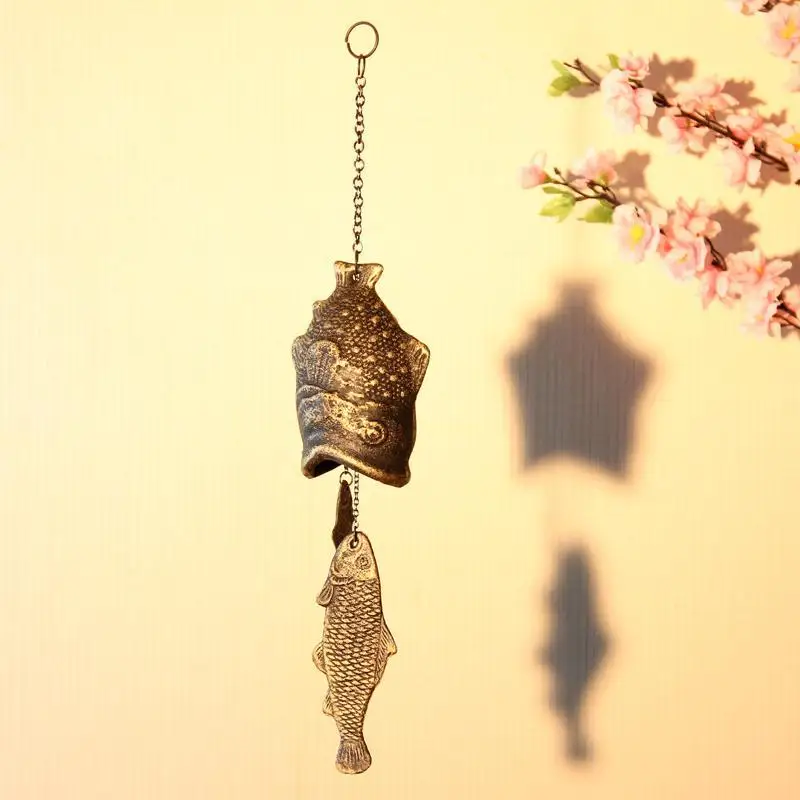 Антикварные имитированные украшения для дома железное литье в форме рыбы удача