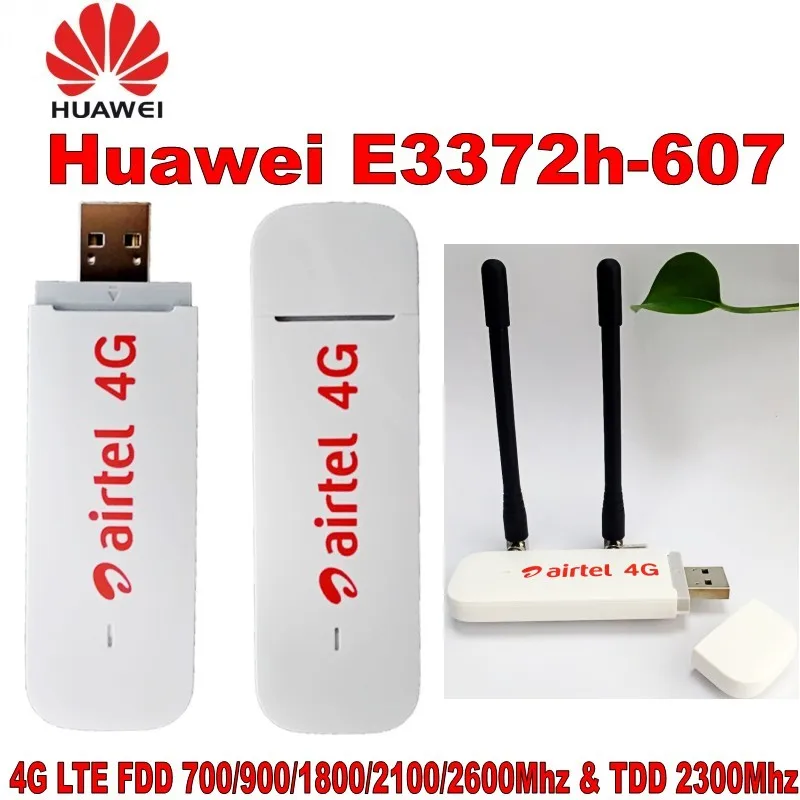 Разблокированный Huawei E3372 телефон с антенной 150 Мбит/с 4G модем USB LTE донгл карта