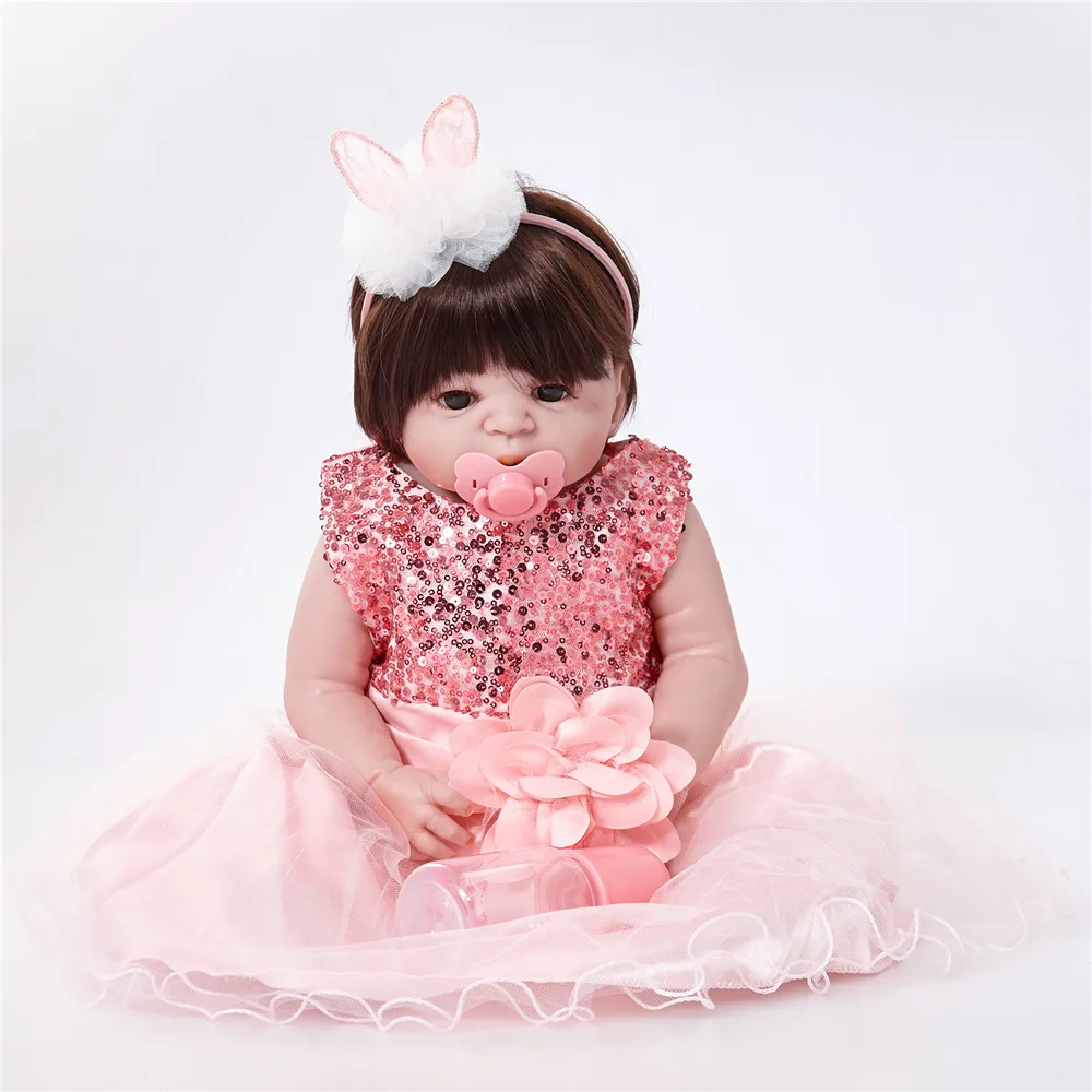 Полноразмерная силиконовая кукла младенец 22 дюйма виниловая Реалистичная