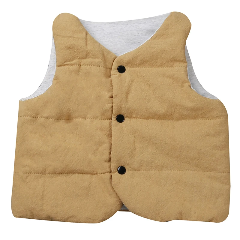 Модный зимний теплый жилет унисекс для маленьких мальчиков и девочек верхняя