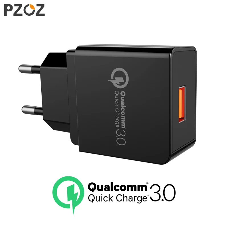 PZOZ для телефона Qualcomm Quick Charge USB 18 Вт дорожный Быстрый QC3.0 адаптер универсальная