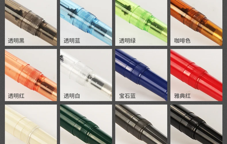 1 шт JINHAO 992 Серебряная перьевая ручка с зажимом 12 цветов на выбор 0,5 мм высококачественные чернильные ручки школьные и офисные канцелярские принадлежности