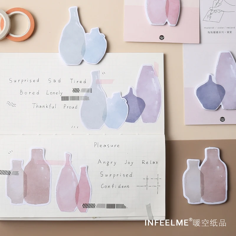 

12PCS/LOT bottles and cans sticky n times stickers memo pad