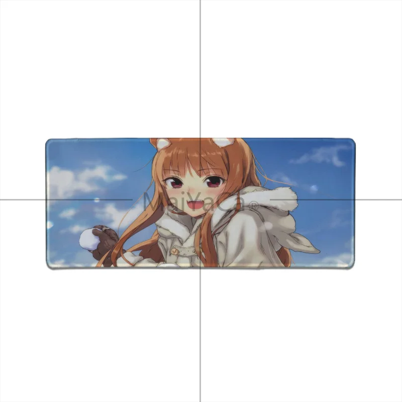 Lock Edge 30X90cm MaiYaCa Spice and Wolf Holo милый красивый коврик для мыши для девочек с аниме геймерский игровой коврик скоростная версия игровой коврик для клавиатуры коврик для мыши геймер - Цвет: Lock Edge 30X90cm