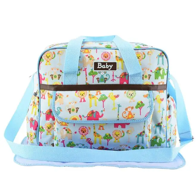 T6319-Sky blue Сумка для подгузников для мамы, водонепроницаемая сумка для кормления ребенка, сумка для мам, Большая вместительная сумка для подгузников для коляски, Органайзер - Цвет: T6319-Sky blue