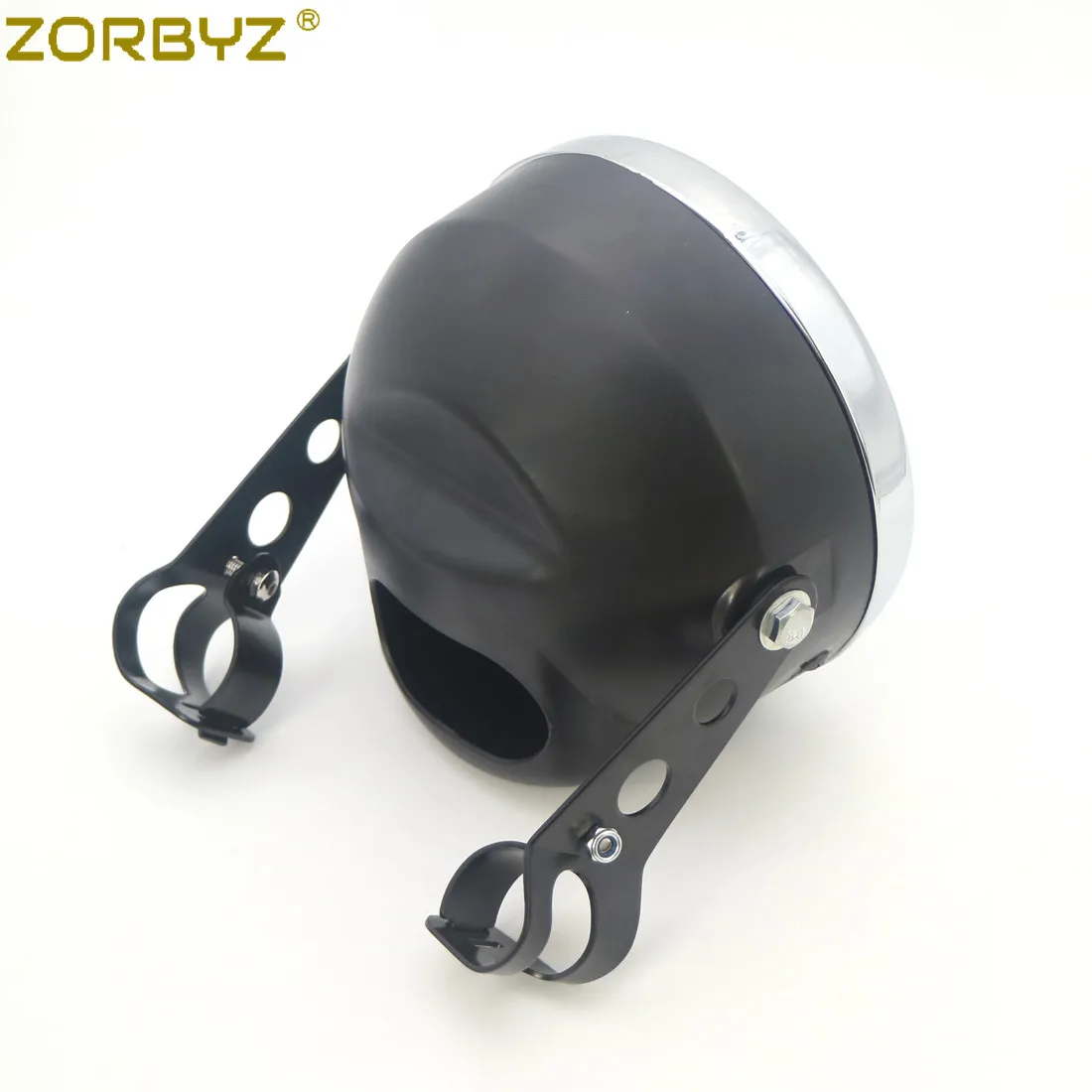 ZORBYZ мотоцикл черный 7 ''светодиодный Круглый фары с 28-43 мм вилка трубы Кронштейн для CB400 CB750 Кафе Гонщик Поплавок на заказ