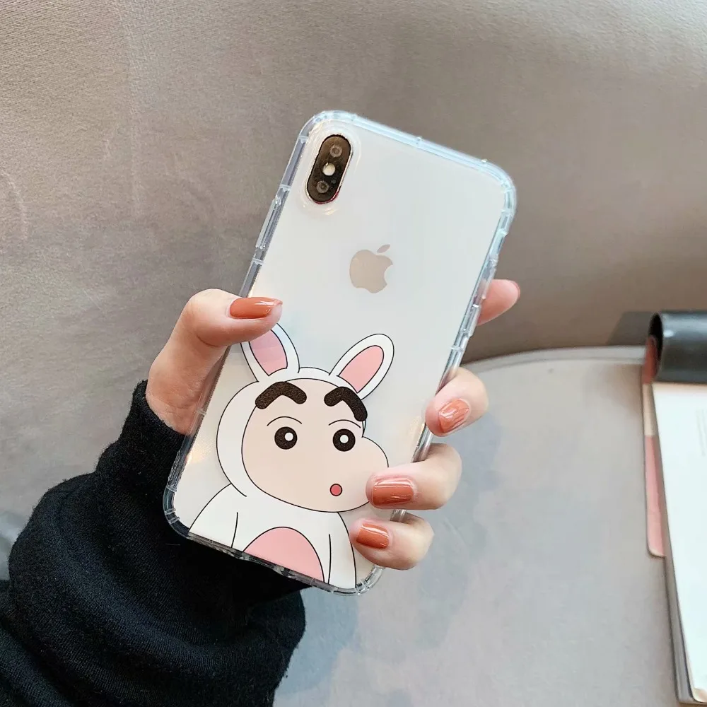 Милый мультяшный чехол для телефона Crayon Shin chan iPhone 11 Pro Max XR XS силиконовый мягкий 7 8 6