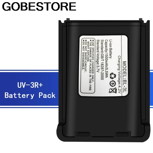 Батарея Оригинальный BaoFeng UV 3R + 3 7 V 1500 мА/ч литий ионный аккумулятор для Baofeng UV3R иди