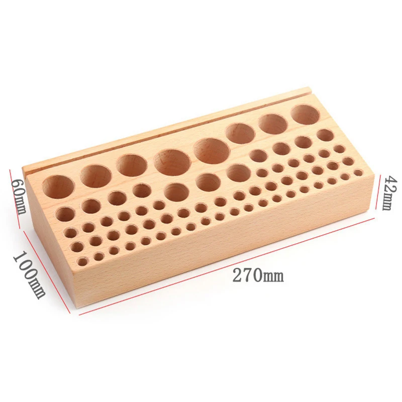 68 отверстий кожаная деревянная подставка для инструментов Настольная стойка