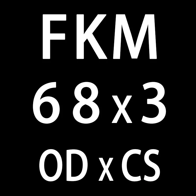Фторкаучук Кольцо черное FKM О-образный уплотнитель OD52/54/55/56/58/60/62/65/68*3 мм Толщина уплотнительных уплотнений уплотнительная шайба - Цвет: OD68mm